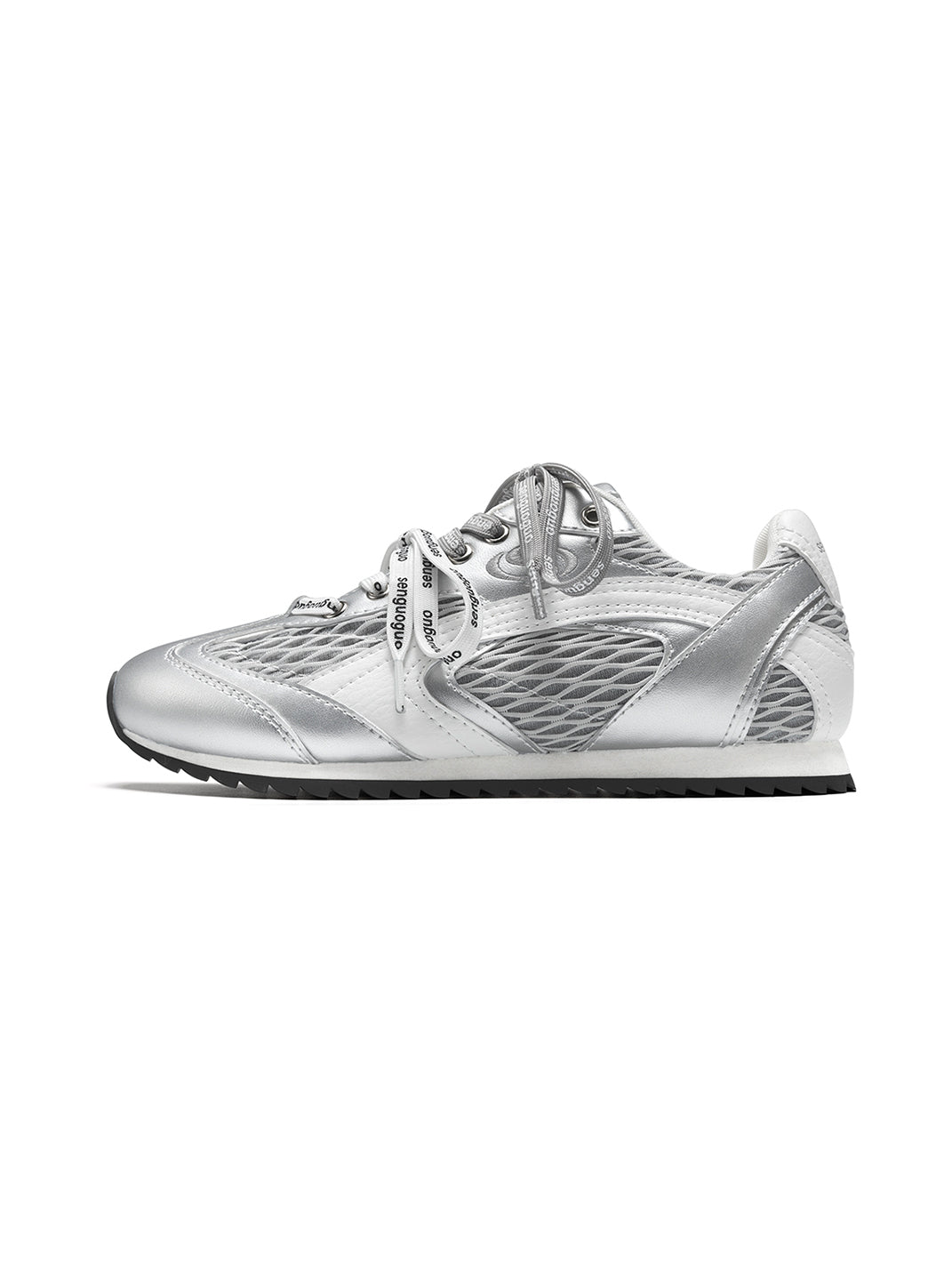SENGUOGUO | The "Forrest Gump" Mesh Layered Laces Sneaker-Silver - PSYLOS 1, SENGUOGUO | The "Forrest Gump" Mesh Layered Laces Sneaker-Silver, Unisex Shoes, SENGUOGUO, PSYLOS 1